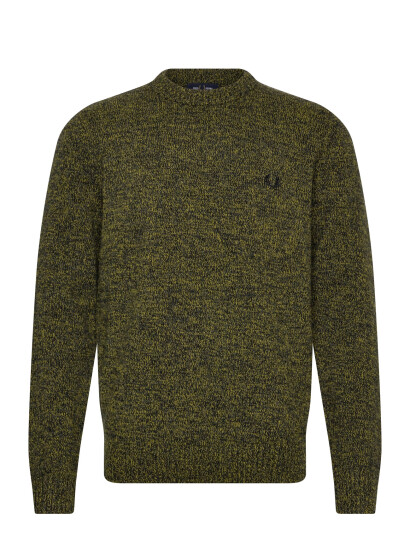Fred Perry Twisted Marl Jumper - Green - XL