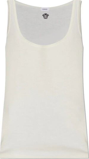 Versace Dame Topper Hvit 2XS,