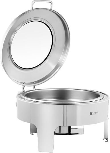 Chafing Dish - rund - Royal Catering - 5.8 L - 1 brenselbeholder - visningsvindu RCCD-RT15_6L