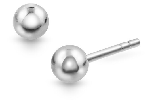 Pan Jewelry, Øredobber i 585 hvitt gull kule