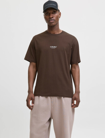 Jack & Jones Jjesoho Tee Ss Crew Neck Noos - Brown - XS