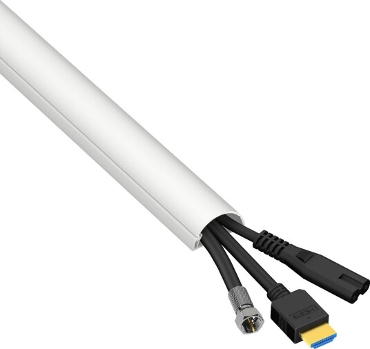 D-Line dekorativ kabelskjuler 2 meter (hvit)