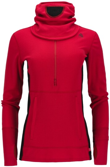 Aclima WarmWool Hoodsweater w/Zip Woman Jester Red/Jet Black Jester Red/Jet Black XL Aclima WarmWool Hoodsweater w/Zip Woman Jester Red/Jet Black Jester Red/Jet Black XL