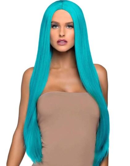 Leg Avenue Europe Kjempelang UV Neonturkis Deluxe Parykk - Universalstørrelse Leg Avenue Europe Kjempelang UV Neonturkis Deluxe Parykk - Universalstørrelse