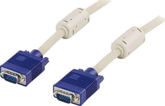 Deltaco VGA-kabel 3m Hankjønn D-Sub Nickel Platering Deltaco VGA-kabel 3m Hankjønn D-Sub Nickel Platering