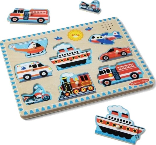 Melissa & Doug Lydpuslespill 8 Brikker Fra 2 År Kjøretøy Melissa & Doug Lydpuslespill 8 Brikker Fra 2 År Kjøretøy