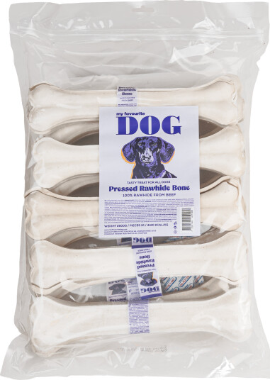 My Favourite Dog Presset Råhud Tyggebein 26 cm 10-pk - Hundesnacks
