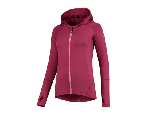 Rogelli Aura sports trøje hooded cerise/coral dame Rogelli Aura sports trøje hooded cerise/coral dame