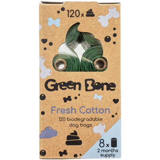 Refill Fresh Cotton Biologisk Nedbrytbare Hundeposer Grønn 15 Poser