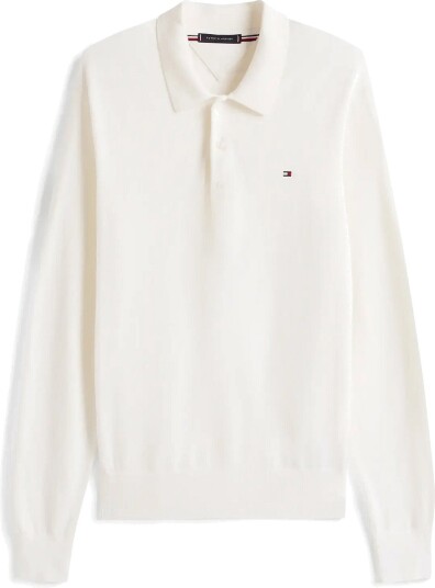 Tommy Hilfiger Pima Org Ctn Cashmere Ls Polo Cream XXL