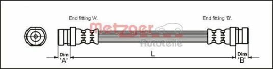 Bremseslange METZGER 4111168