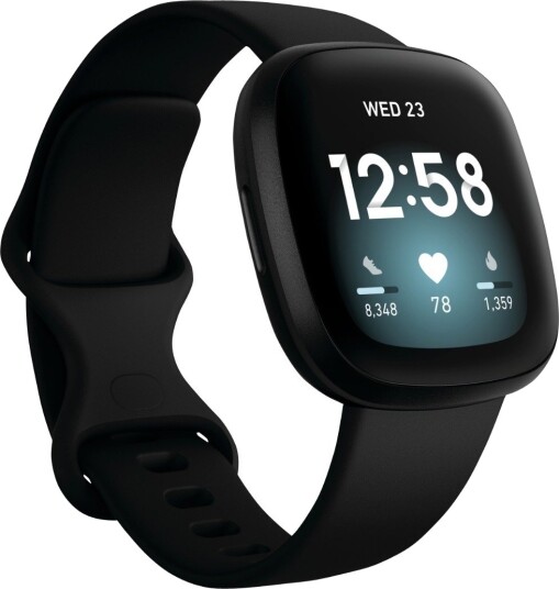 Fitbit Versa 3 Black/Black Aluminum
