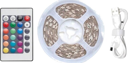 Vention PAAWH RGB LED-List Med Fjernkontroll USB 5v 5m Vention PAAWH RGB LED-List Med Fjernkontroll USB 5v 5m