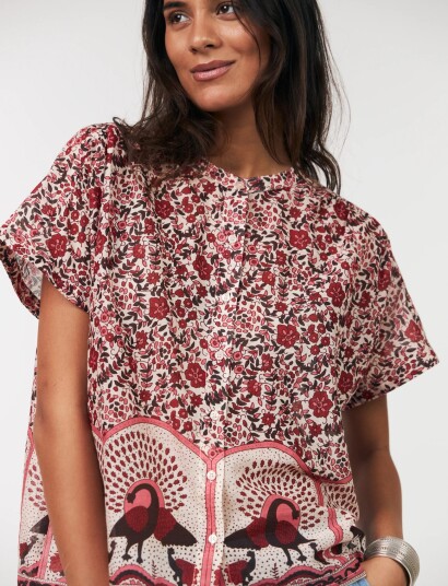 Lollys Laundry Myall Shirt Red S Lollys Laundry Myall Shirt Red S