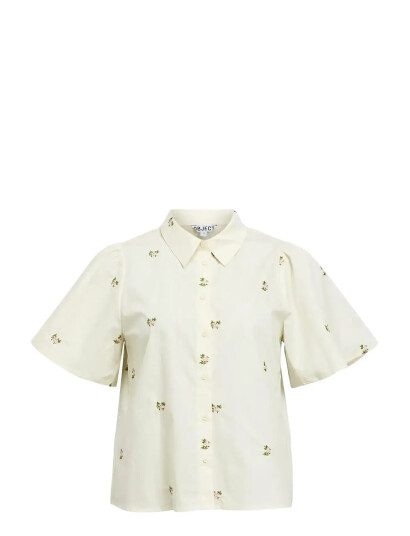 Object Objmolia S/S Re Shirt 143 Cream 44