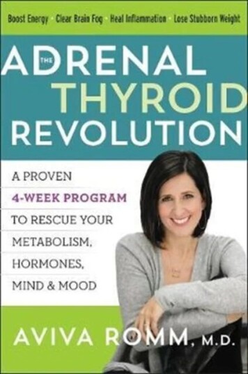 The Adrenal Thyroid Revolution Av Aviva M.D. Romm
