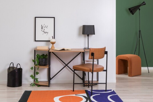 Skrivebord Narang 138 cm Brun/Svart