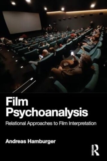 Film Psychoanalysis  Relational Approaches to Film Interpretation