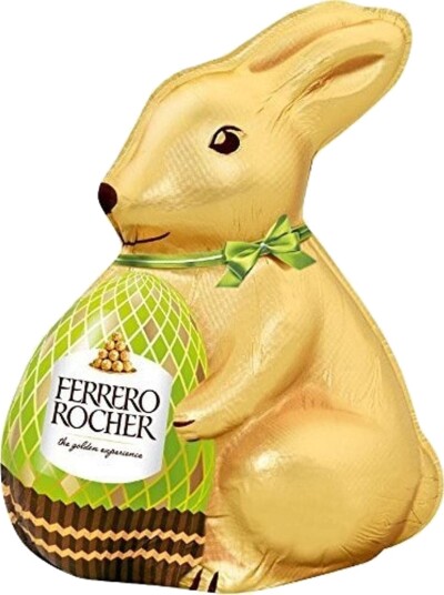 Ferrero Rocher Bunny   Stor Sjokoladekanin med Hasselnøttbiter 100 gram