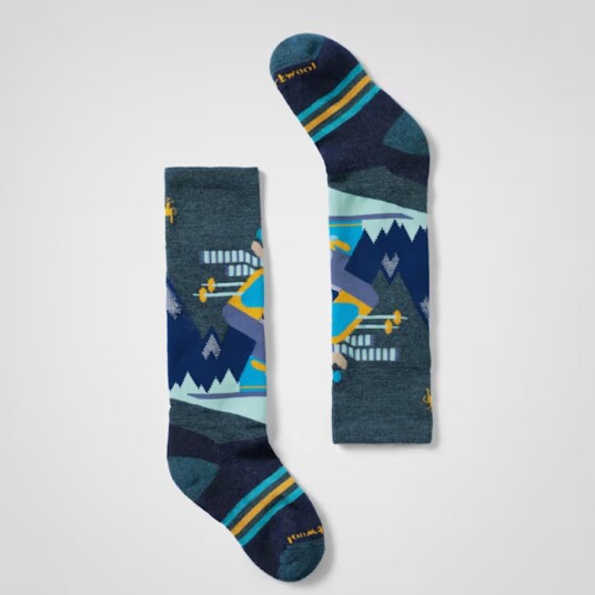 Smartwool Kids Wintersport Full Cush Mountain Moose Ptrn OTC Twilight Blue M (29 32)