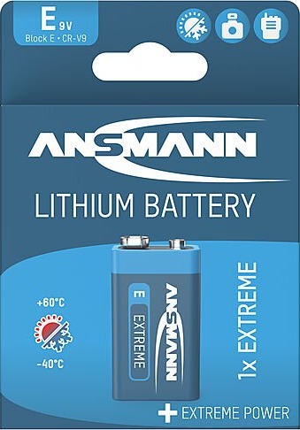 Ansmann Extreme 9V Lithium Universalt Batteri Ansmann Extreme 9V Lithium Universalt Batteri