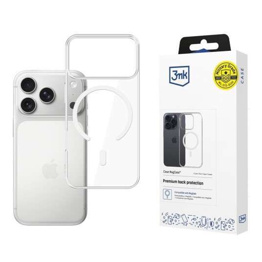 3mk Clear MagCase Deksel til iPhone 17 Pro Gjennomsiktig