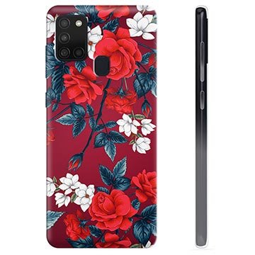 Samsung Galaxy A21s TPU-deksel Vintage Blomster