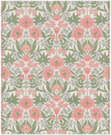Ekelund Linneväveri Bettys tulipaner teppe 140x170 cm Rosa-grønn Ekelund Linneväveri Bettys tulipaner teppe 140x170 cm Rosa-grønn