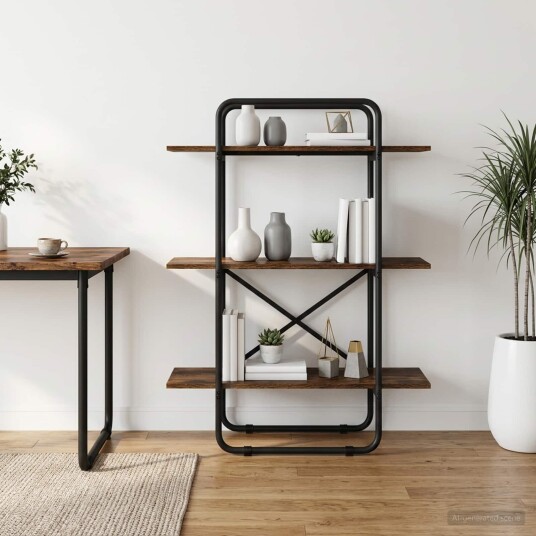 vidaXL Bokhylle 3 nivåer 80 x 35 x 105 cm PB Røkt Eik