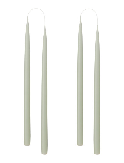 Kunstindustrien Hand Dipped Candles, 4 Pack - Green - ONE SIZE