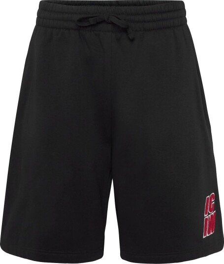 ICANIWILL Everyday Relaxed Sweatshorts Terry Print M   BLACK   S