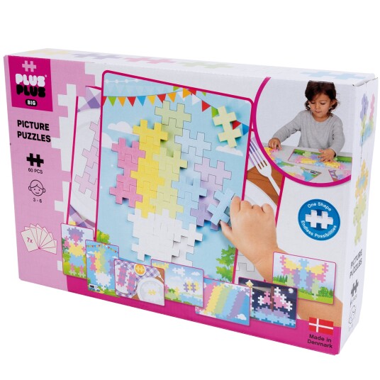 Plus-Plus BIG Picture Puzzel Pastel / 60 pcs