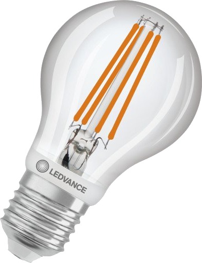 Ledvance E27 standardpære med bevegelsessensor 2700K 7,3W clear 116 mm x 60 mm