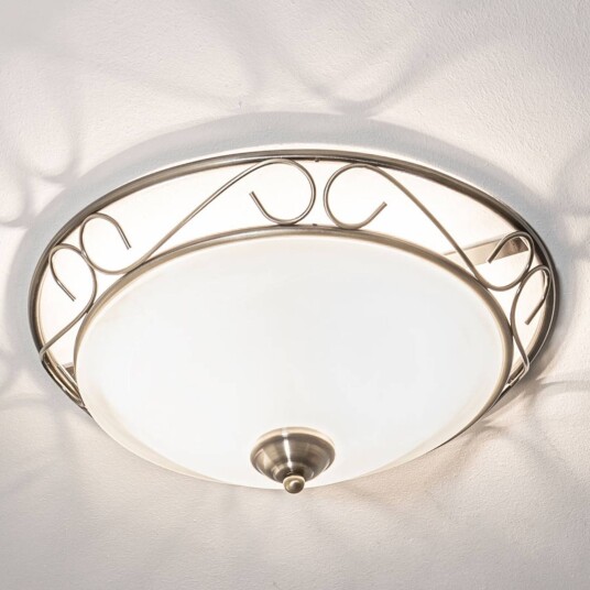 Searchlight Taklampe Anneke dimbar Bronse / messing Stue / spisestue Glass Herregård / rustikk