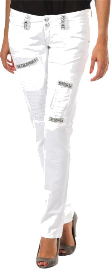 MET Dame Jeans Hvit W28,