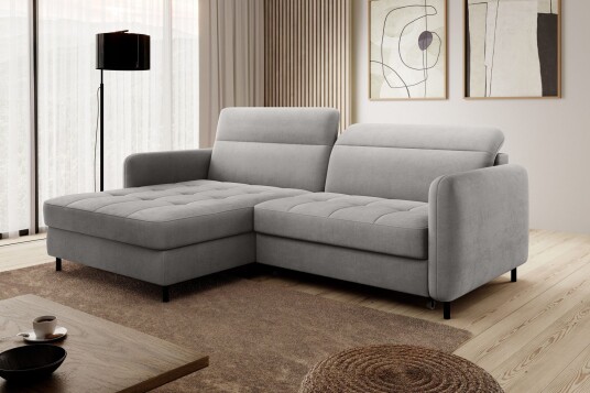 Manoti 3 seters Sovesofa m. Divan med Oppbevaring Grå
