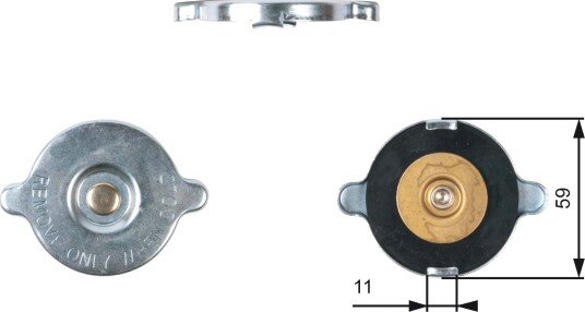 GATES RC117 Skrulokk radiator GATES RC117 Skrulokk radiator