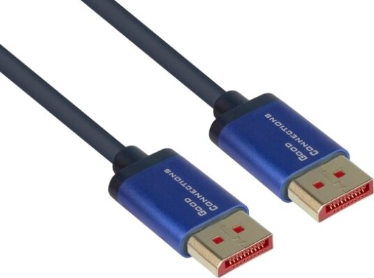 Displayport 1.4 Smartflex Kabel 8K Uhd 2 / 4K Uhd Aluminiumshus Cu Mørkeblå 0,5M Good Con 4814 Sf005b