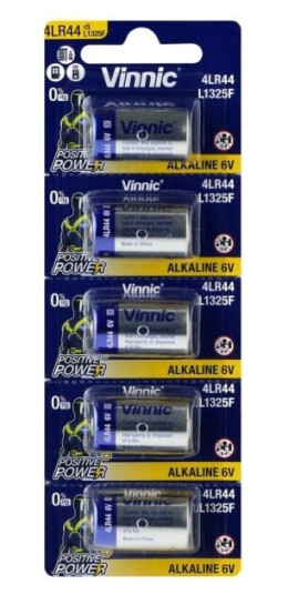 VINNIC SPECIALIZED BATTERIES 4LR44/544A/A544 BLISTER 5PCS L1325F VINNIC SPECIALIZED BATTERIES 4LR44/544A/A544 BLISTER 5PCS L1325F