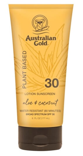 Australian Gold Vegansk Solkrem SPF 30 - 177 ml, Vannbestandig med Aloe Vera