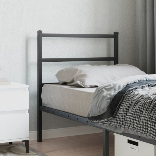 Sengegavl i metall svart 80 cm 8721012302891