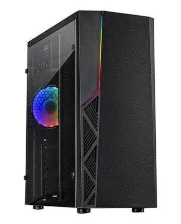Inter-Tech B-02 Midi Tower Kabinett med Vindu og RGB-belysning Svart