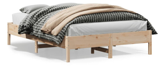 vidaXL Sengeramme 150x200 cm heltre furu 8721012428607