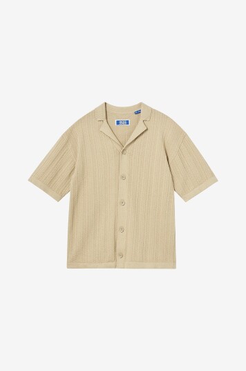 Jack & Jones Junior Kardigan jorValencia Structure Knit SS Polo Beige
