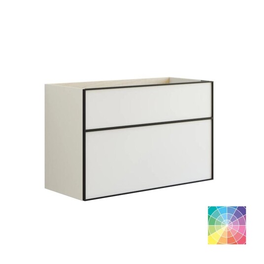 Dansani Inzo Alu-ramme Svart Servantskap med Ekstra Stor Underskuff NCS Farge / 100cm DA-M15-8099