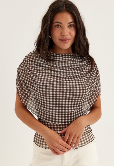 Bubbleroom Cape Mesh Top