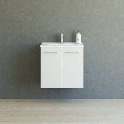 Dansani Mido+ møbelpakke, 61x36,5 cm, matt hvit Dansani Mido+ møbelpakke, 61x36,5 cm, matt hvit