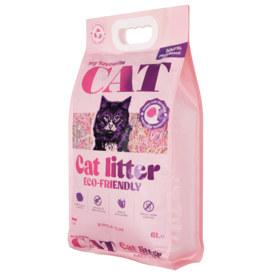 Eco Friendly Cat Litter 6L Bubble Gum Katt Toalett Og Kattesand Kattesand My Favourite Cat