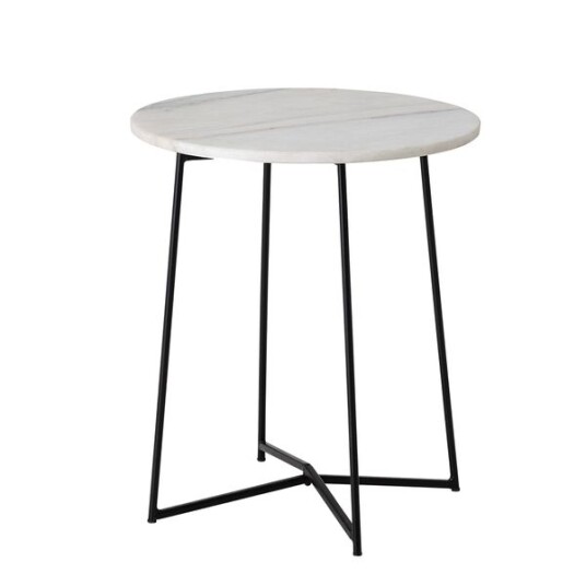 Bloomingville Anou Sidebord Hvit Marmor Ø30,5 cm