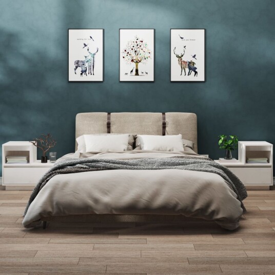 vidaXL Nattbord 2 stk hvit 60x34x51 heltre furu
